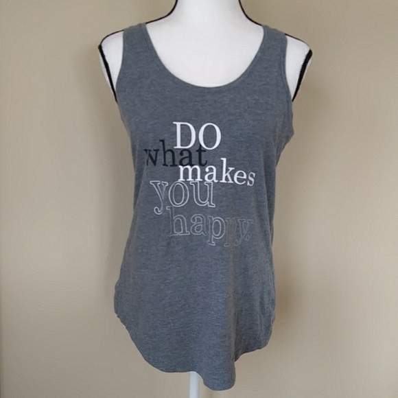 Tek Gear DryTek Racerback Heathered Tank Top M Gray - Picture 2 of 13